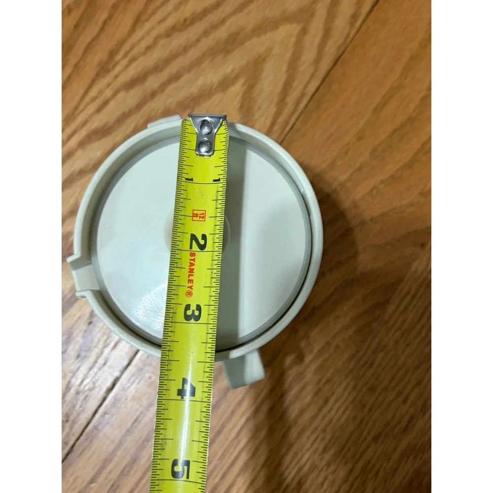 Vintage Tupperware Almond Creamer Pitcher with Push Button Lid Double Handle